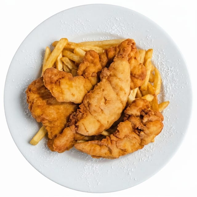 Kids Chicken Tenders & Fries.