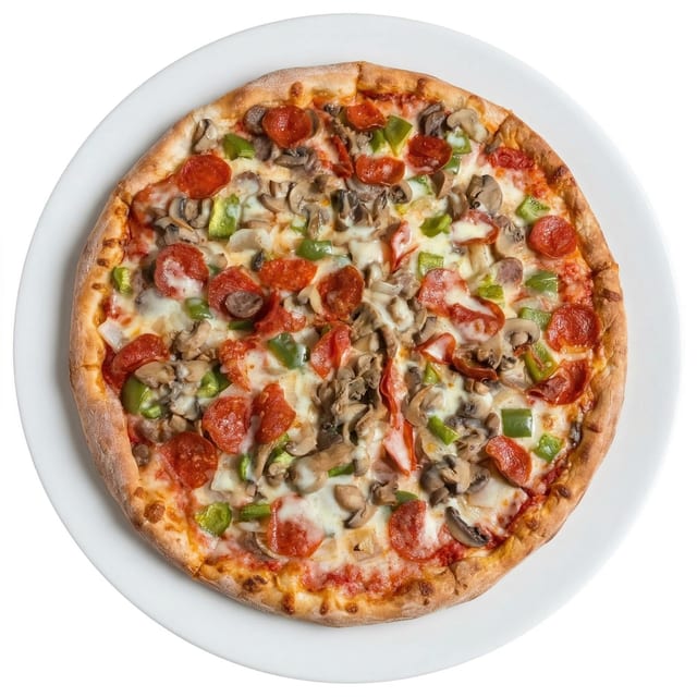 Santinis Special Pizza.